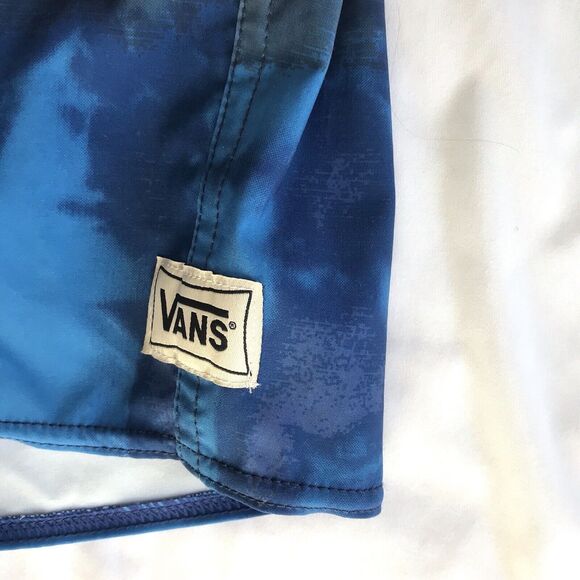 VANS Board Swim Shorts Men 34 Swimming Trunks Blue Orange Ombre Casual EUC - Picture 5 of 13